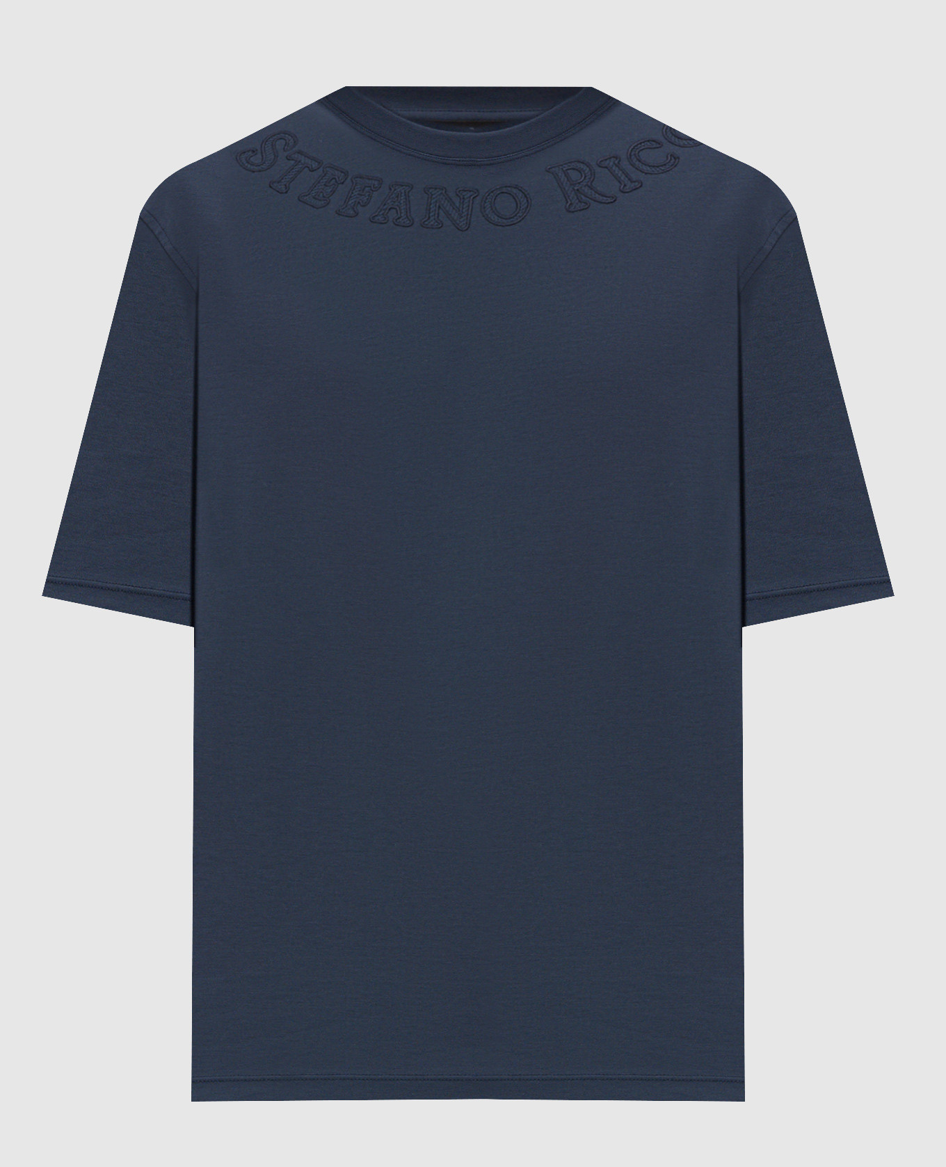 Blue T-shirt with embroidery