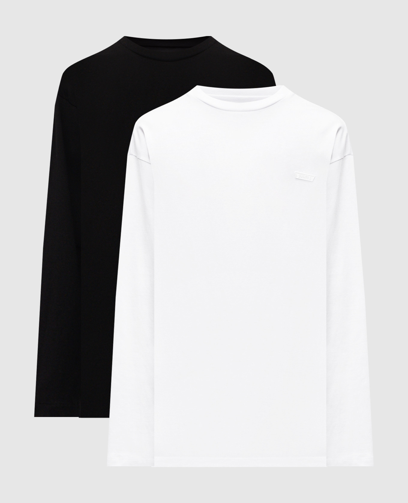 

Set of long-sleeved shirts with logo embroidery Juun.j, White