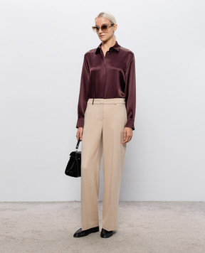 Peserico Burgundy blouse with monil chain S0645504276