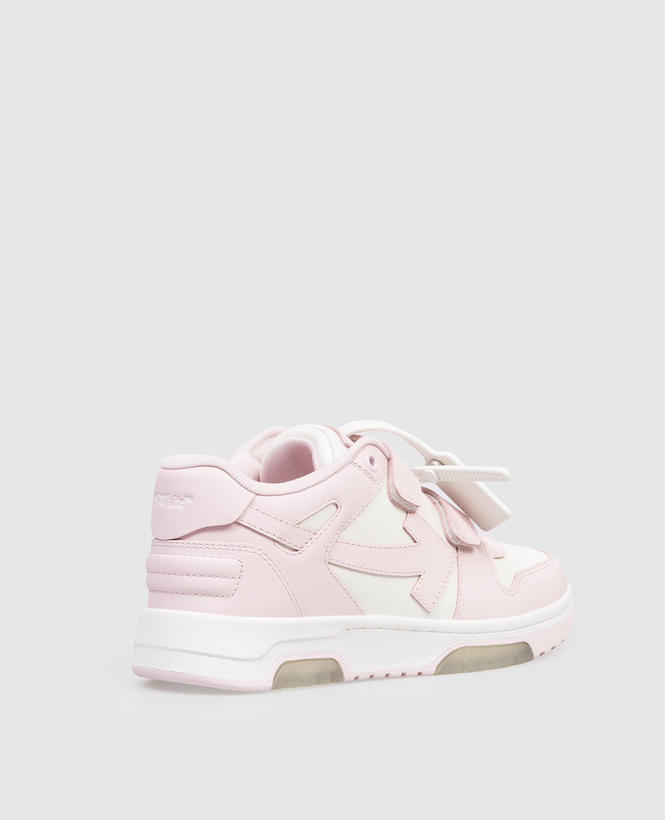 

Out Of Office Kids Pink Leather Sneakers Off-White