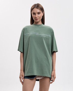 Alexander Wang Green t-shirt with logo print UCC3261926w