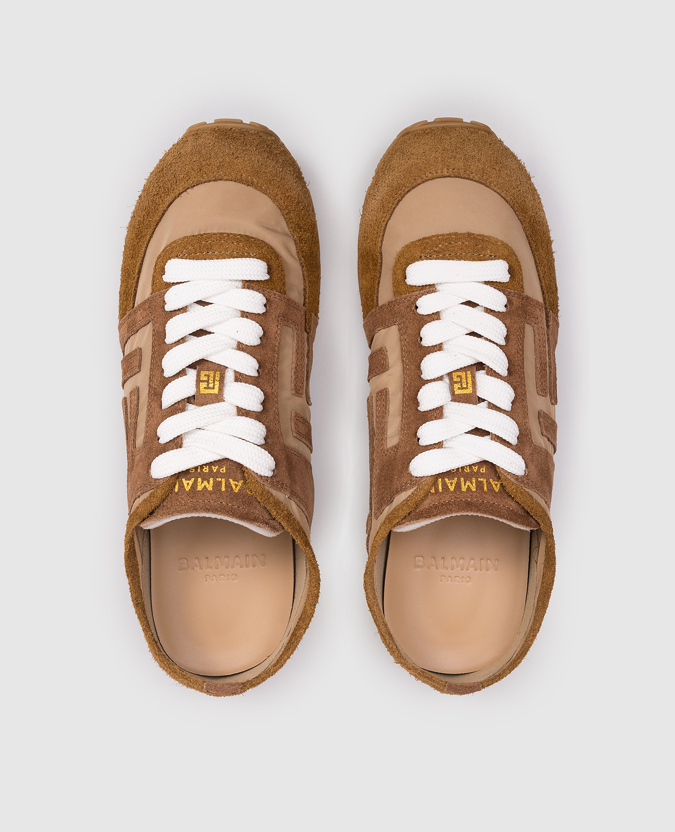 Brown Racer 45 combination sneakers Balmain 4