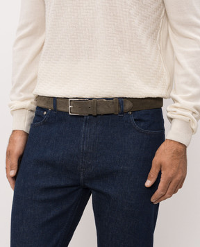 Doucal's Khaki suede belt DC0001SIGMUF009