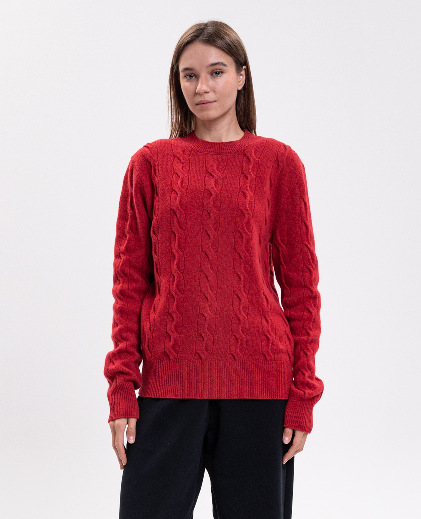 Red merino wool sweater Ami Paris 3