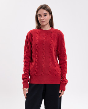 Ami Paris Red merino wool sweater UKS880KN0189w