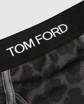 Tom Ford Grey leopard print briefs T4LC11230