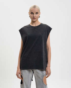 Off-White Butterfly grey top with vintage effect 2AC019S26JER001