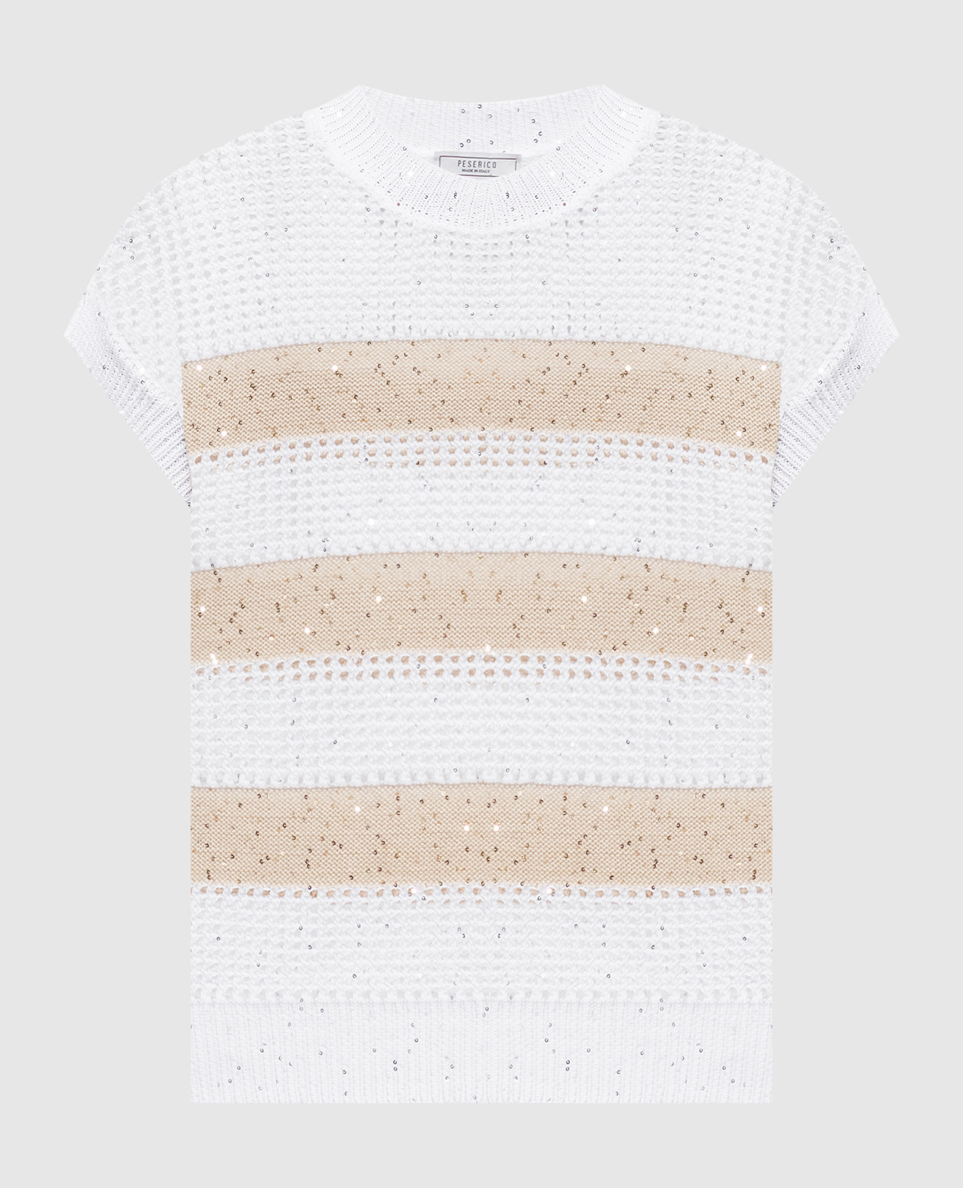 

White striped knitted top Peserico