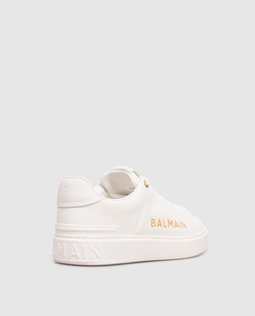 Balmain B-Court white leather sneakers with logo print GN1VI690LSBG