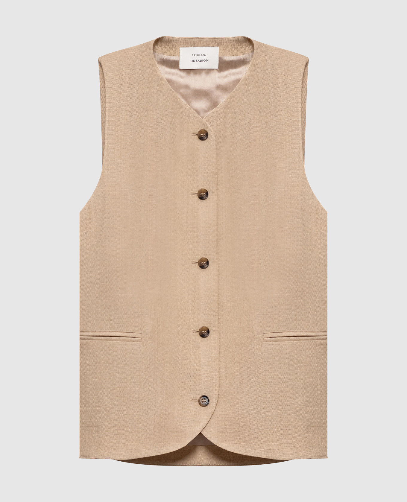 Beige PACO vest with wool