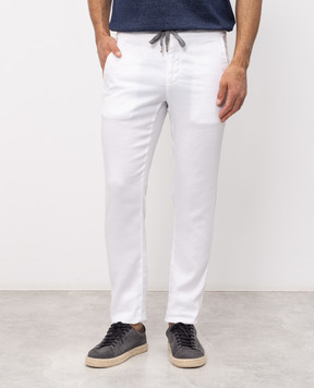 Marco Pescarolo White linen pants CARACCIOLO5302