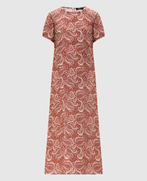 Max Mara Weekend Red silk midi dress CRESPO WKDCRESPO