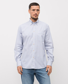 Valentino White striped shirt with emblem 8V3ABS80B95