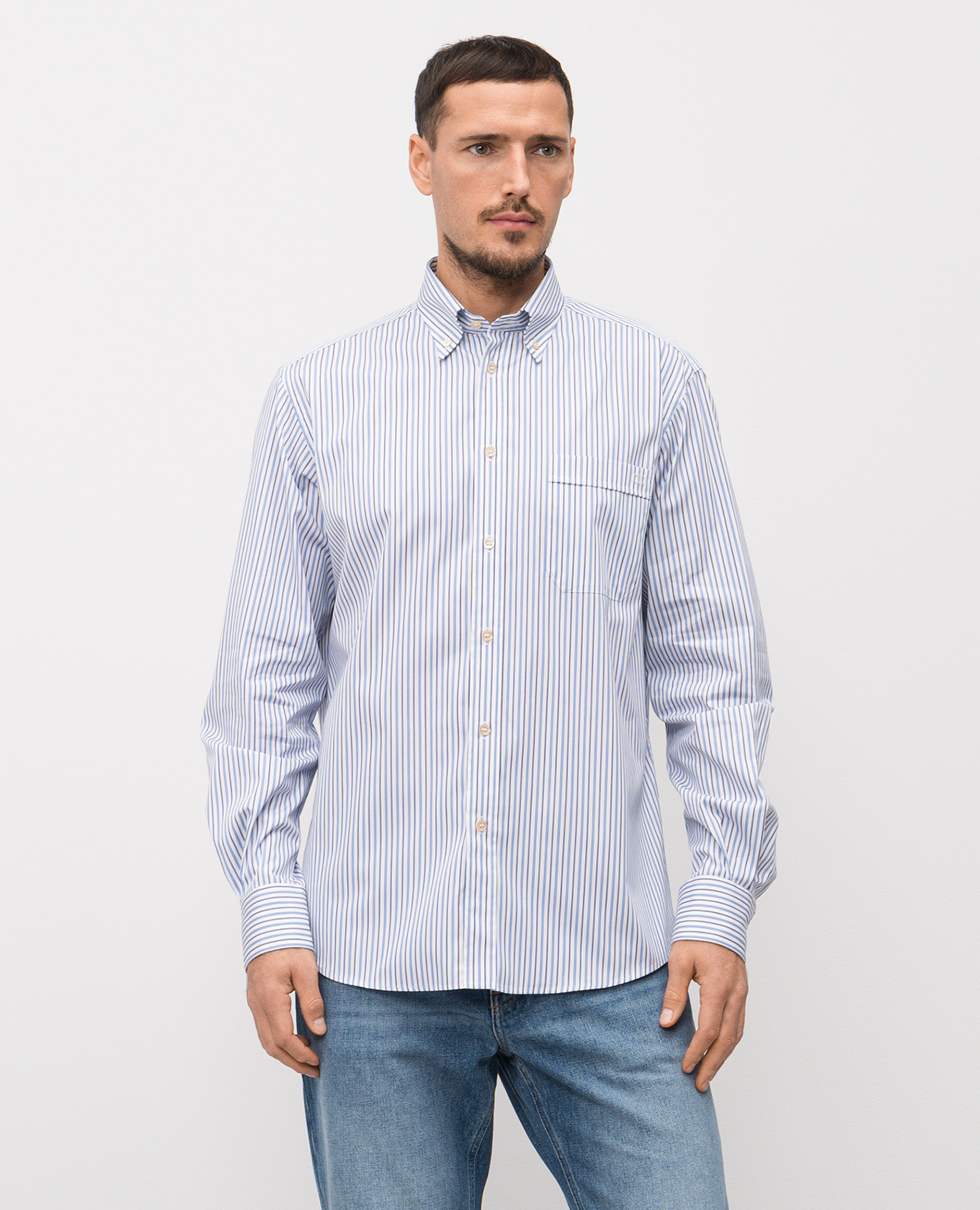 

White striped shirt with emblem Valentino