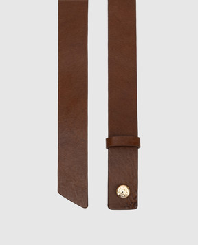 Gianni Chiarini Brown leather belt with logo CNK00767PNCH