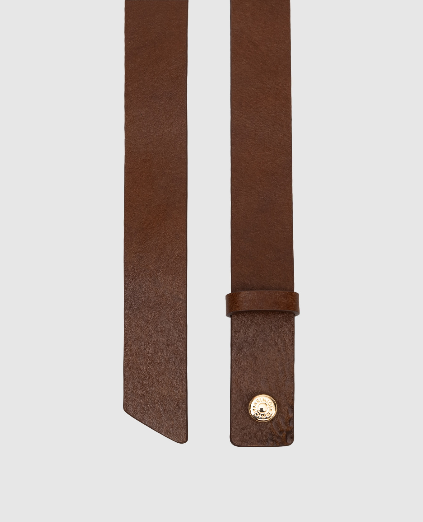 Brown leather belt with logo Gianni Chiarini 3