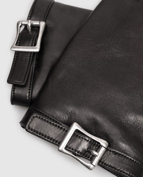 Ann Demeulemeester Arly black leather gloves B0014384LT120