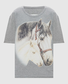 Maison Margiela MM6 Gray T-shirt with print SH2GC0050M20277