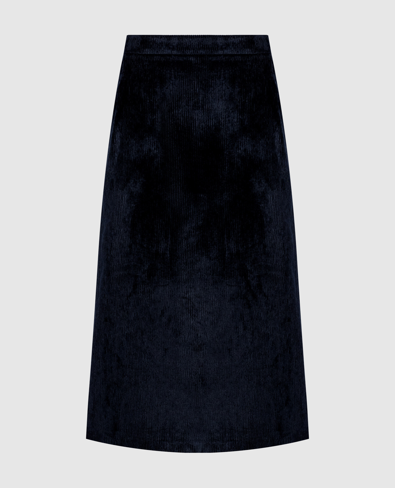 Blue corduroy midi skirt