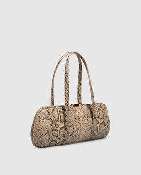 Thierry Mugler Aurora beige leather bag with reptile print 26F10SA00609000