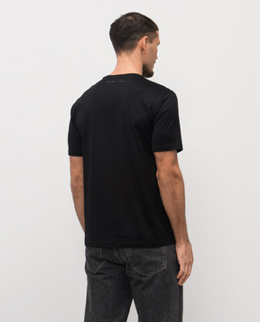 Stefano Ricci Black T-shirt with monogram logo MNH6105110TE0001