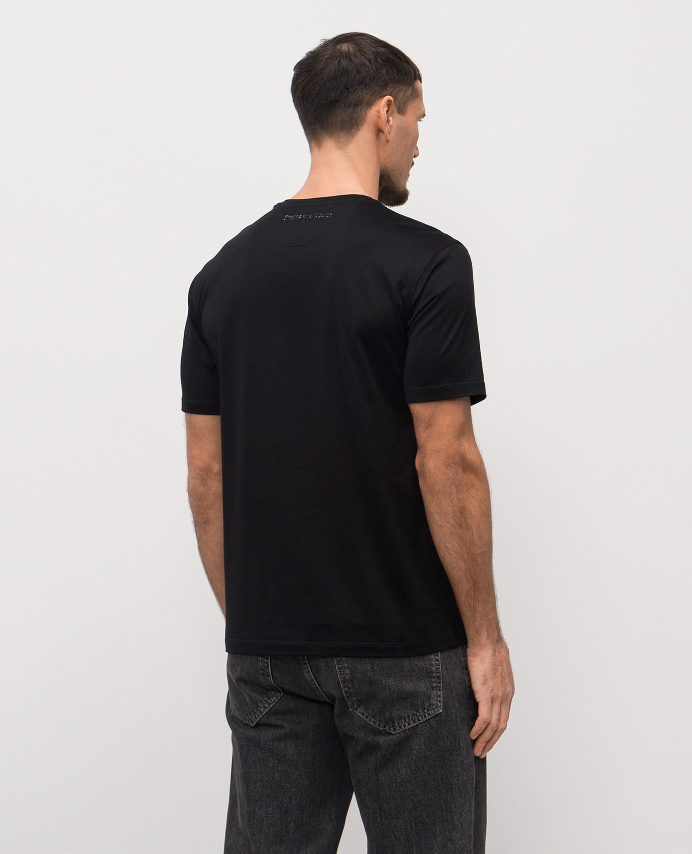 Black T-shirt with monogram logo Stefano Ricci 3