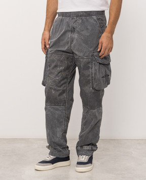 Stone Island Gray cargo with a worn effect L2S153100053S00V1