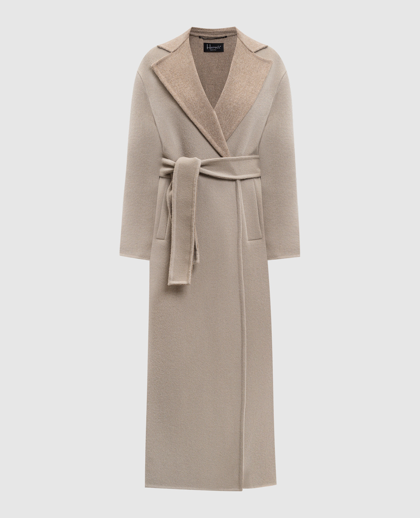 Gray wool coat with a smell