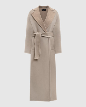 Heresis Gray wool coat with a smell DG80130H420