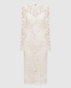 Dolce&Gabbana Ivory lace sheath dress F6M0DTHLMTB