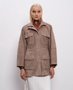 Brunello Cucinelli Brown suede Couture jacket MPCAI7853