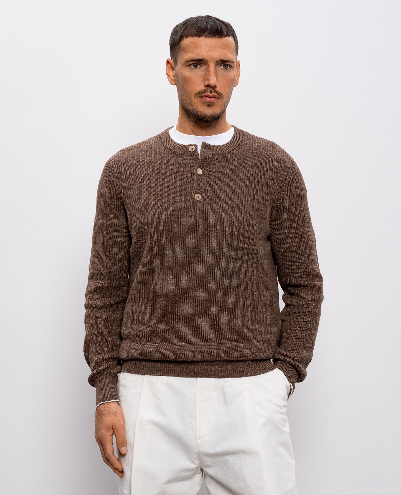 

Brown linen jumper Brunello Cucinelli