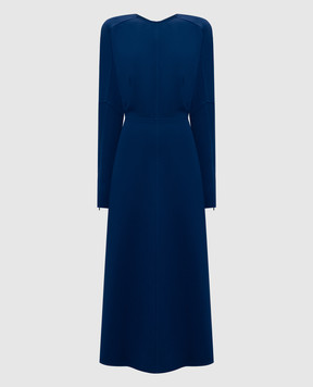 Victoria Beckham Blue Dolman Midi Dress 1124WDR005231A