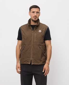 Moncler Ansiei brown vest L10911A0016753A5E