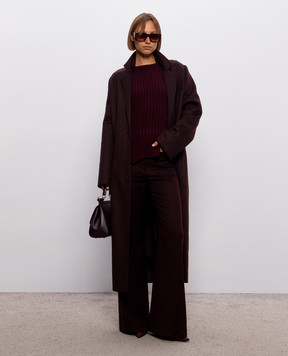 Victoria Beckham Burgundy coat with wool 1326WCT007364C