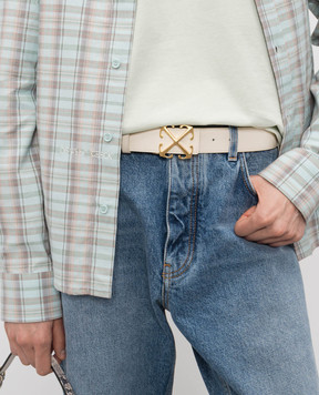 Off-White Reversible leather belt with Arrow emblem OWRB139C99LEA001