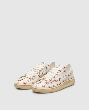 Valentino Royco white leather sneakers with print 8W2S0LX9DRJ