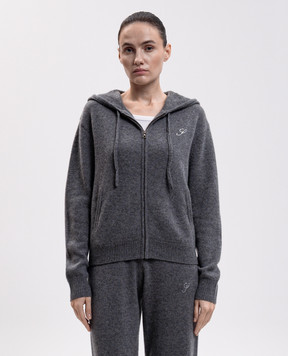 Sporty & Rich Grey cashmere and wool sports jacket CA00282327GY34