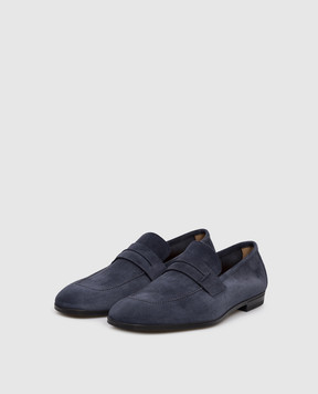Tom Ford Blue suede loafers J1610LCL216N