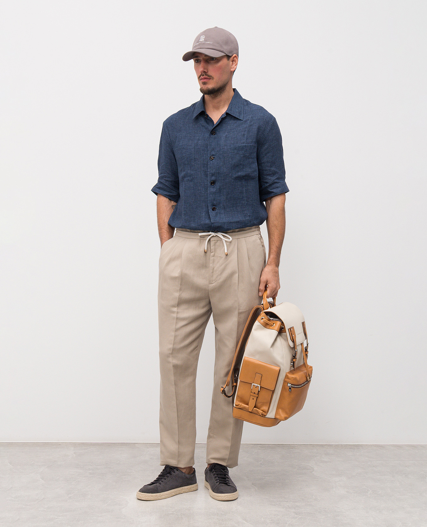 

Blue linen shirt Brunello Cucinelli