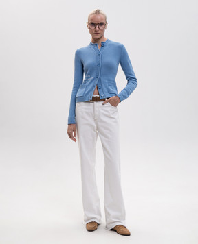 Max & Co Blue cardigan with embroidered inscription MCOURLO