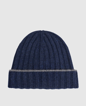 Brunello Cucinelli Blue cashmere hat M2240900