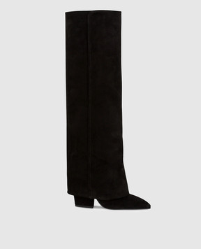 Paris Texas Black suede boots JANE FOLD PX1436XV003