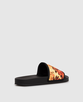 Palm Angels Palm on Fire Sliders PMIC013F24MAT001