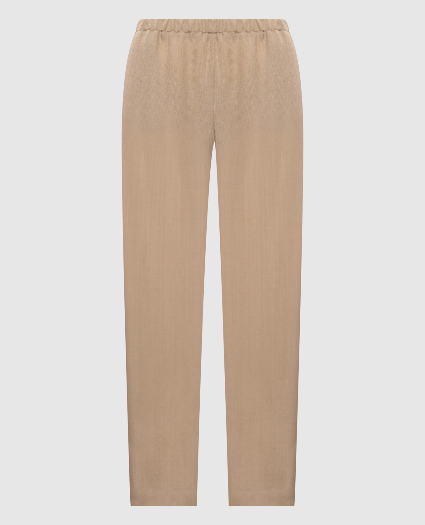 Beige wool pants