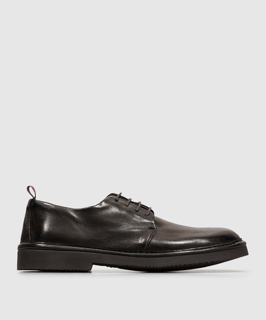 Scarpe derby in pelle marrone scuro