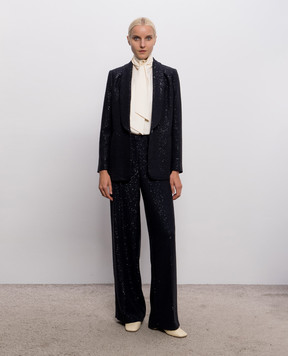 Peserico Blue sequined wool jacket A0174301515