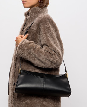 Balmain Black leather trapeze bag 64-83 HN0BL096LMRK