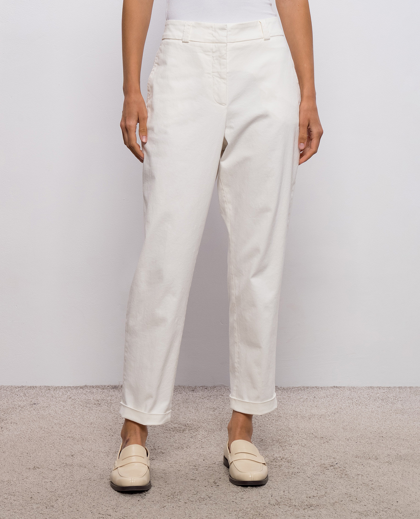 Ivory trousers with lapels Peserico 3