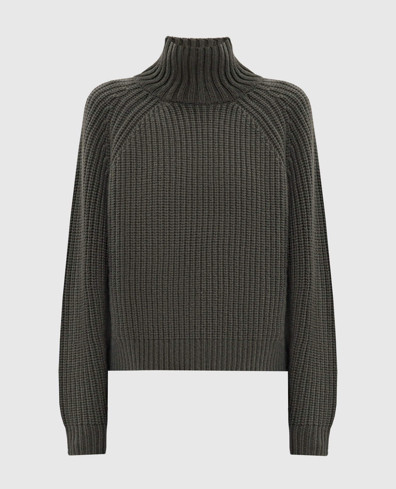 Green wool and cashmere sweater